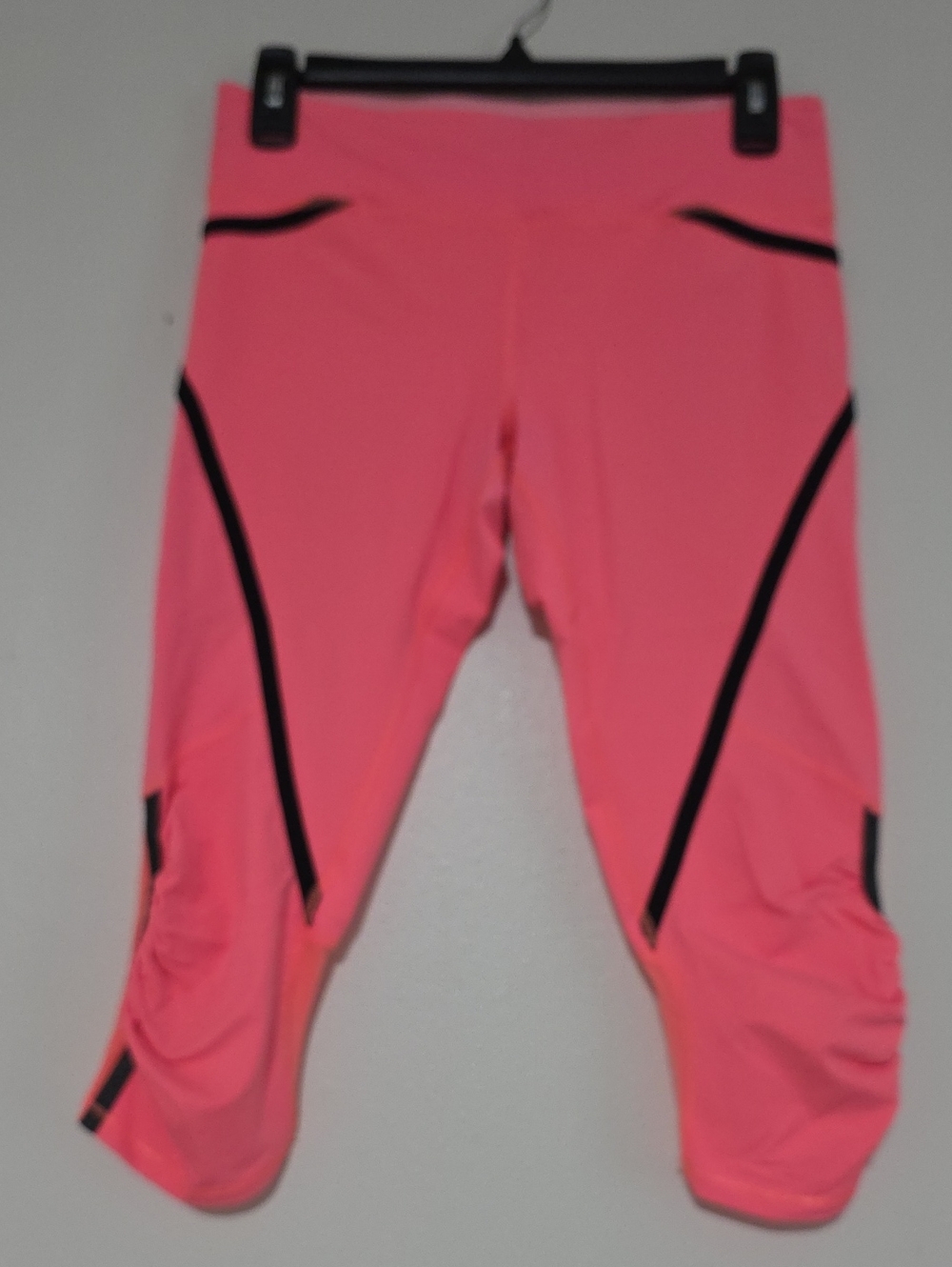 lululemon athletica Neon Coral Capri with Black Accents